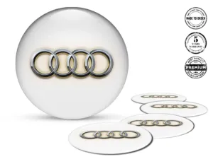Audi Pegatina en Aros Edición de Insignia Bombada